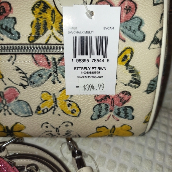 Coach NWT Rowan Satchel Crossbody w/ Butterfly Print & New Butterfly Mirror - Picture 8 of 15